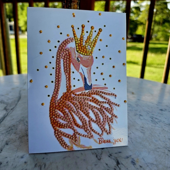 Flamingo Bless You Card - Picture 2 of 6